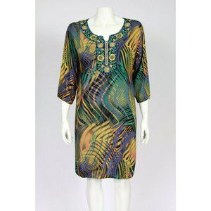 Parshwa Art Boho Hippy Dress Embroidered Light Weight for Summer Festival M 7173